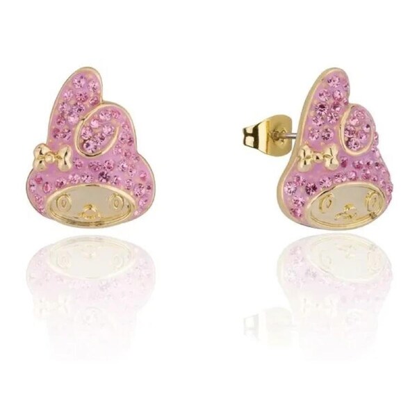 Couture Kingdom - Sanrio - My Melody Crystal Stud Earrings Gold