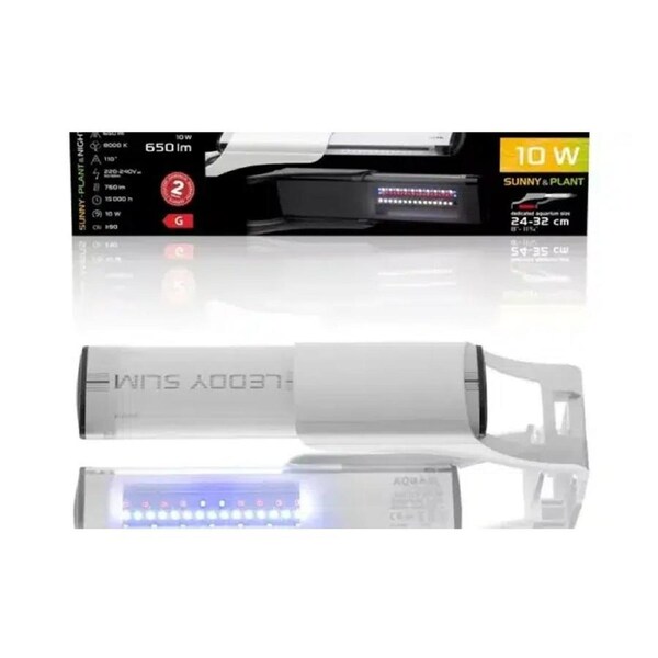 Aquael Leddy Slim Duo Plant & Night White 10W LED Light Unit 24-32cm (103243)