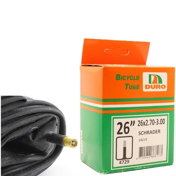 Duro 26 x 2.7/3 Bicycle Tyre Tube for 26" Inch Bikes Schrader Valve