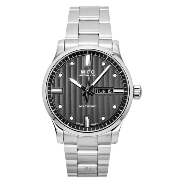 Mido Multifort Swiss Made Automatic M005.430.11.061.80 Mens Watch Stainless Steel Anthracite Dial 100M