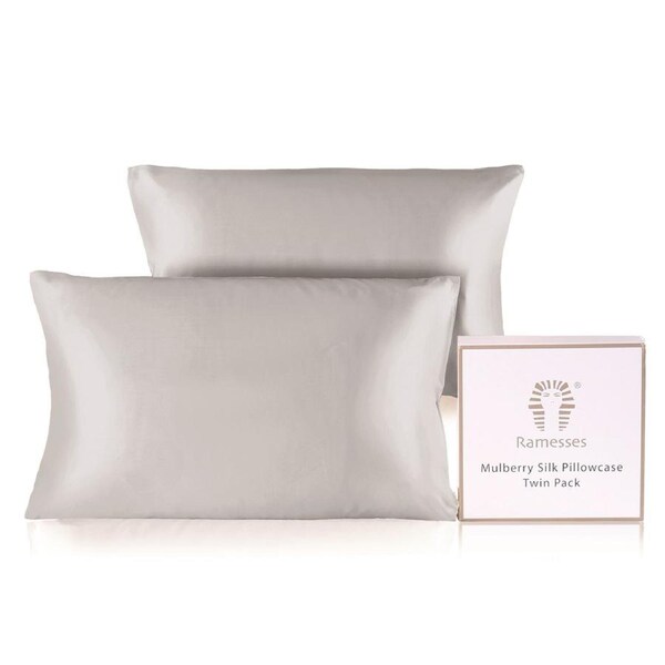 Ramesses Mulberry Silk Pillowcase Twin Pack Twin Pack / Silver