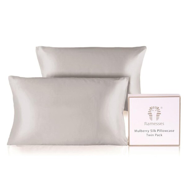 Ramesses Mulberry Silk Pillowcase Twin Pack Twin Pack / Charcoal
