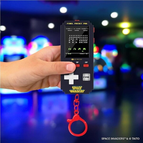 My Arcade Space Invaders Pixel Pocket Pro Portable Gaming System