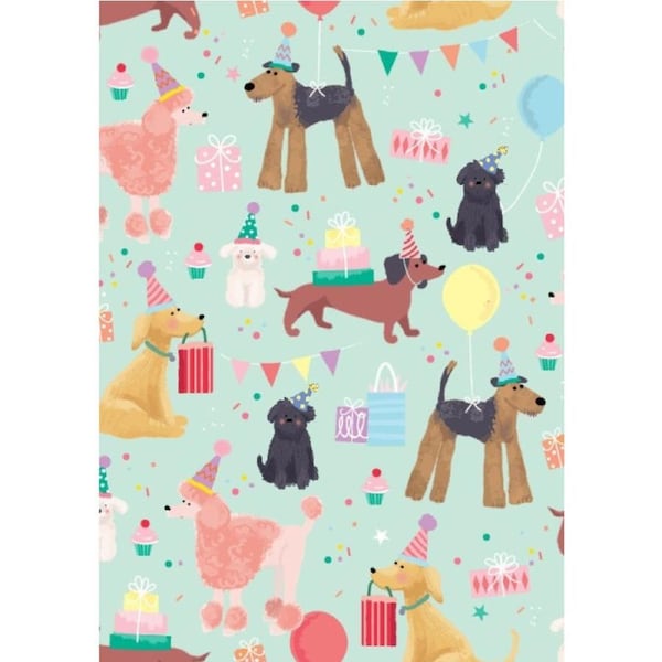 Birthday Dog Wrapping Paper (1 Sheet)