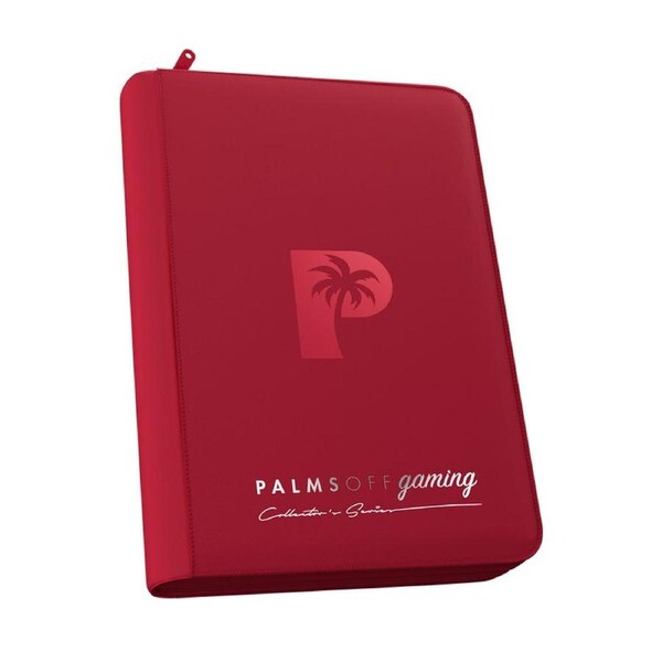 Palms Off Gaming - Collector's Series 4 Pocket Zip Trading Card Binder - Red