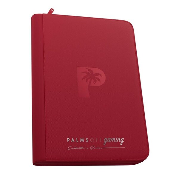 Palms Off Gaming - Collector's Series 9 Pocket Zip Trading Card Binder - Red