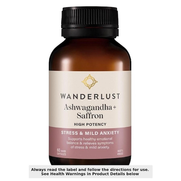 Wanderlust Ashwagandha + Saffron 60 Capsules