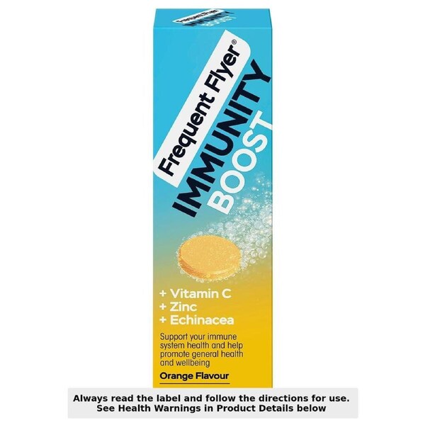 Frequent Flyer Immunity Boost Effervescent Tablets Orange 15 Pack