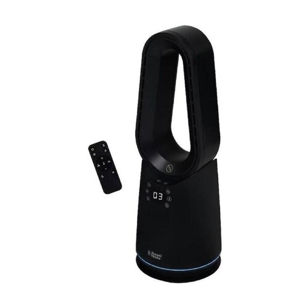 Russell Hobbs Bladeless Fan Heater Air Circulator Safe Heating Black