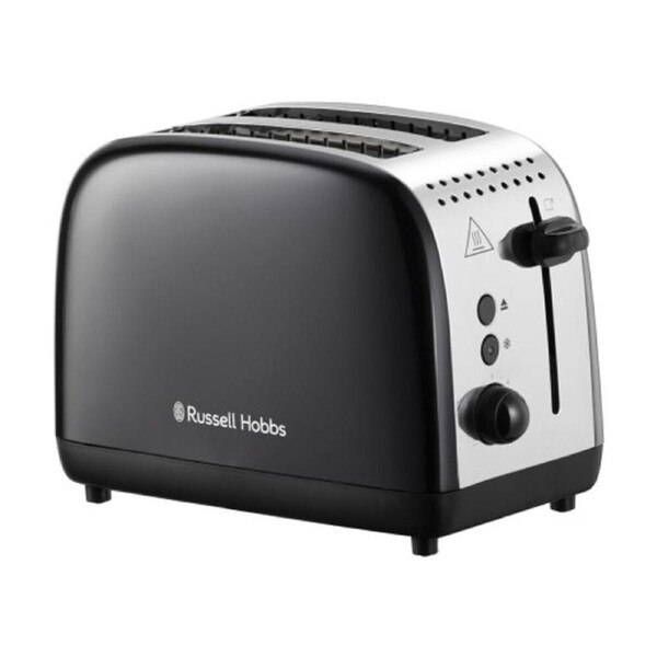 Russell Hobbs Colous Plus 2 Slice Toaster Wide Slots High Lift Black