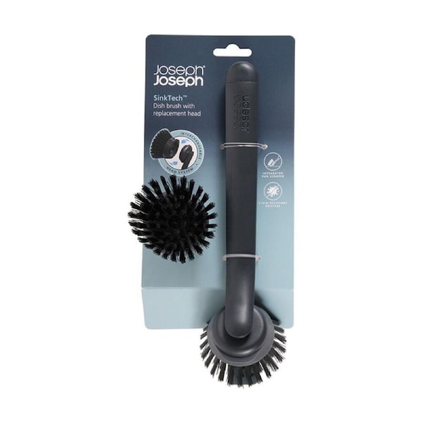 Joseph SinkTech Dish Brush With Replacement Pan Scraper Head Graphite
