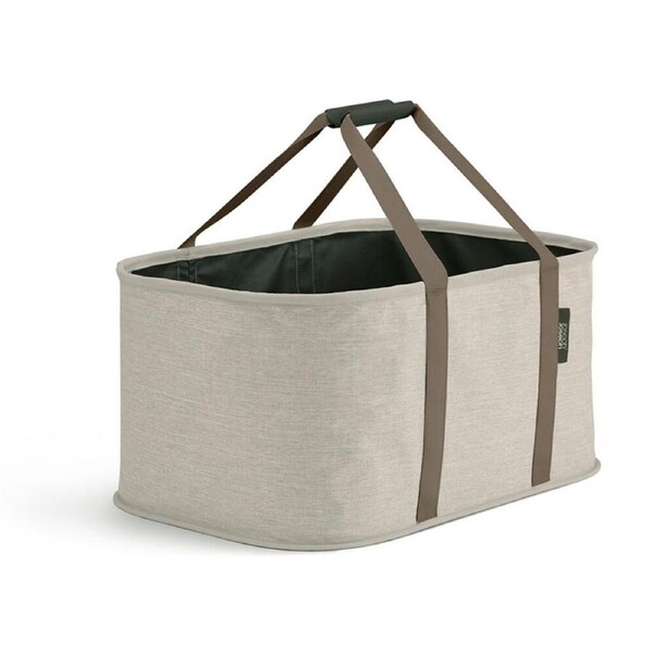 Joseph Hold-All Collapsible Laundry/Washing Basket W/ Handles Cream/Brown