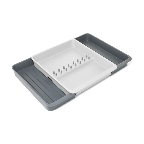 Joseph DrawerStore Expanding Utensil Tray Kitchen Storage Organizer Stone
