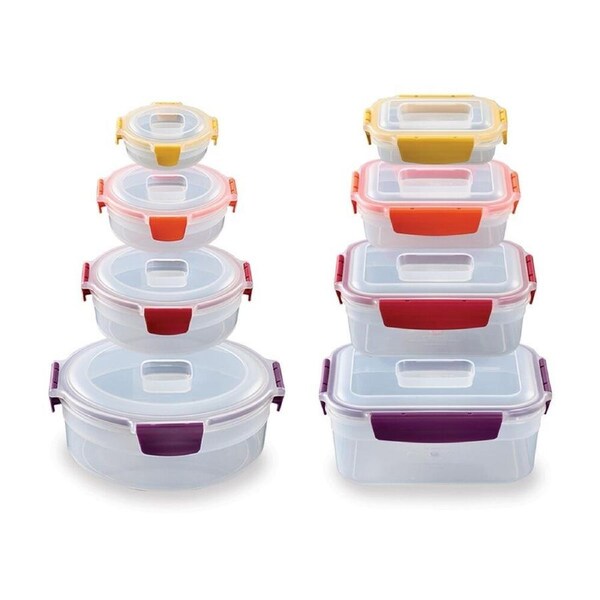 8pc Joseph Nest Lock Airtight Food Storage Container Set Multicolour