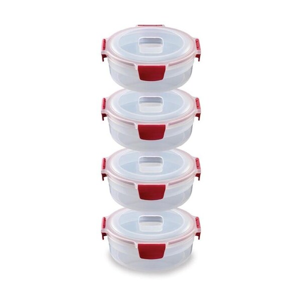 4pc Joseph Nest Lock Round Airtight Food Storage Container Set 1L