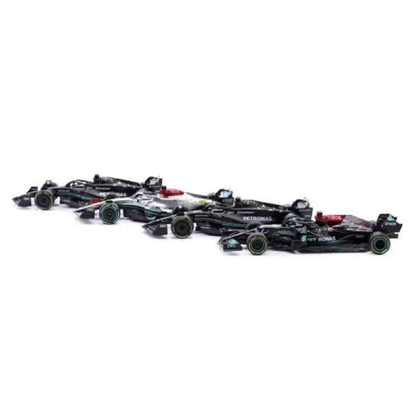 Bburago 1:43 Scale Mercedes AMG F1 Racing Car Model #44 Lewis Hamilton 4-Pack