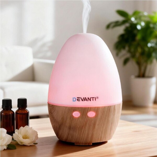 Devanti Aroma Diffuser Aromatherapy Ultrasonic 130ml LED Lights Light