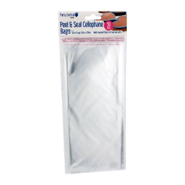 Deal365 Premium Peel and Seal Cellophane Bags 12cm x 28cm 50pk