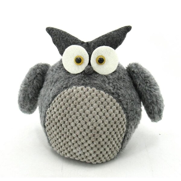 Doorstop Weighted Fabric Sitting Hoot the Grey Owl Door Stopper