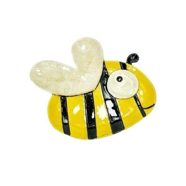 Decorative Plate Large Ceramic Bee Ornamental 23x22cm