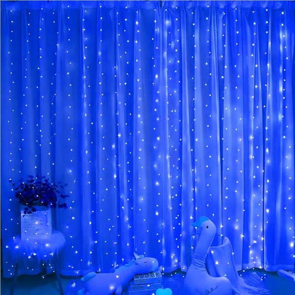 Nevenka String Lights 3x3M 300 LED for Wedding Christmas Decor-Blue