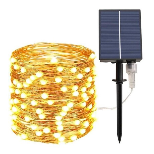 Nevenka Solar Christmas Lights 52m Outdoor Fairy Lights-Warm