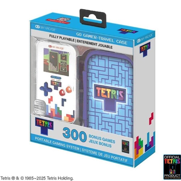 My Arcade Tetris Go Gamer Portable Handheld Gaming System with Travel Case