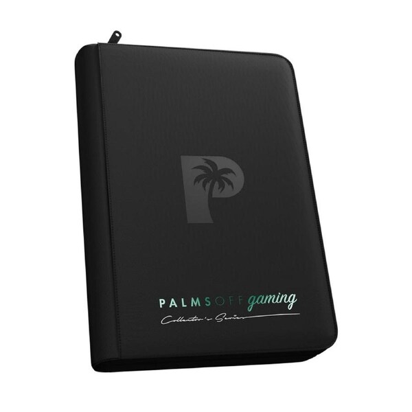 Palms Off Gaming - Collector's Series 4 Pocket Zip Trading Card Binder - Black