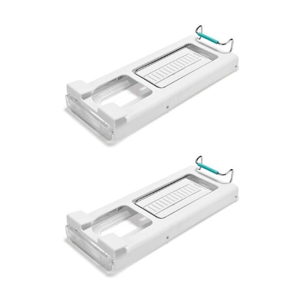2PK Joseph FridgeStore Under-Shelf Bottle Holder Fridge Organiser White