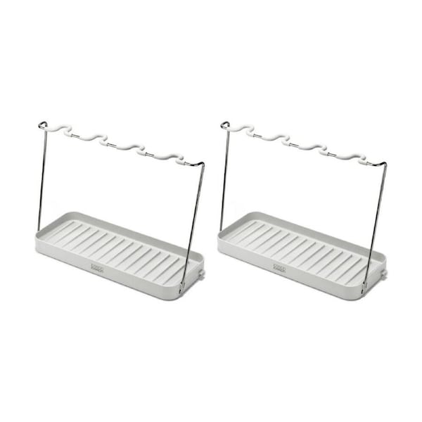 2PK Joseph DrySmart Wine Glass Drying Rack Kitchen Organiser Stone
