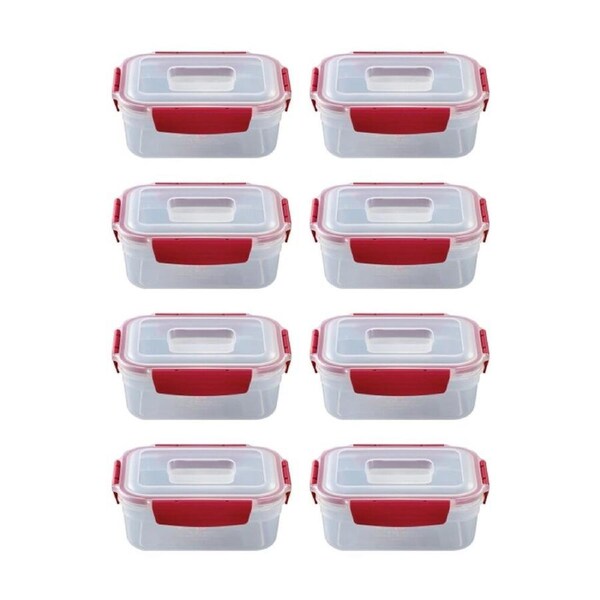 2x 4pc Joseph Joseph Nest Lock Rectangle Airtight Food Storage Container Set 1L