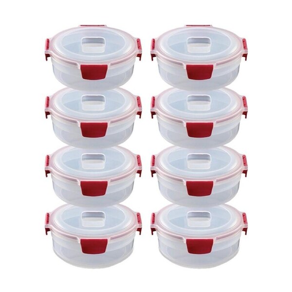 2x 4pc Joseph Joseph Nest Lock Round Airtight Food Storage Container Set 1L