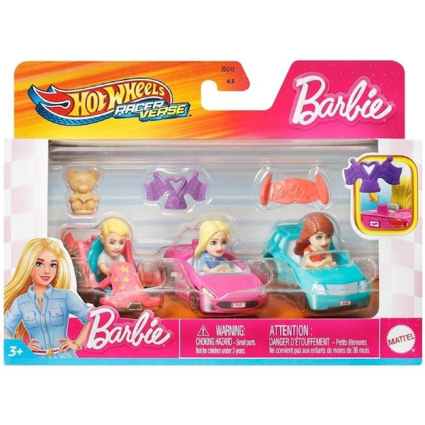 Hot Wheels Racer Verse Barbie 3-Pack (Ken)