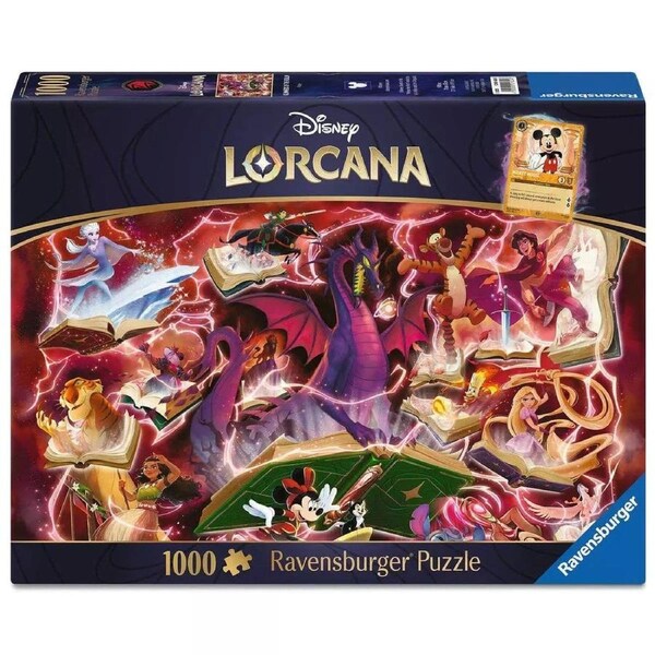 Ravensburger Disney Lorcana Glimmers of the Realm: Ruby 1000 Piece Jigsaw Puzzle