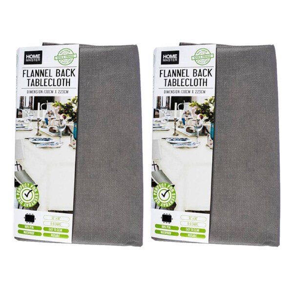 Deal365 2Pack Tablecloth Plain 130cm x 225cm