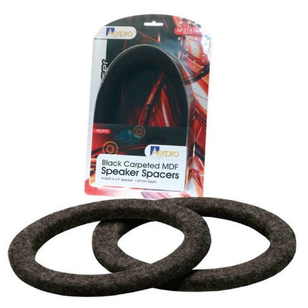 AERPRO AP3181C MDF Spacer with Carpet to Suit 6 inch by 9 inch Speakers Black