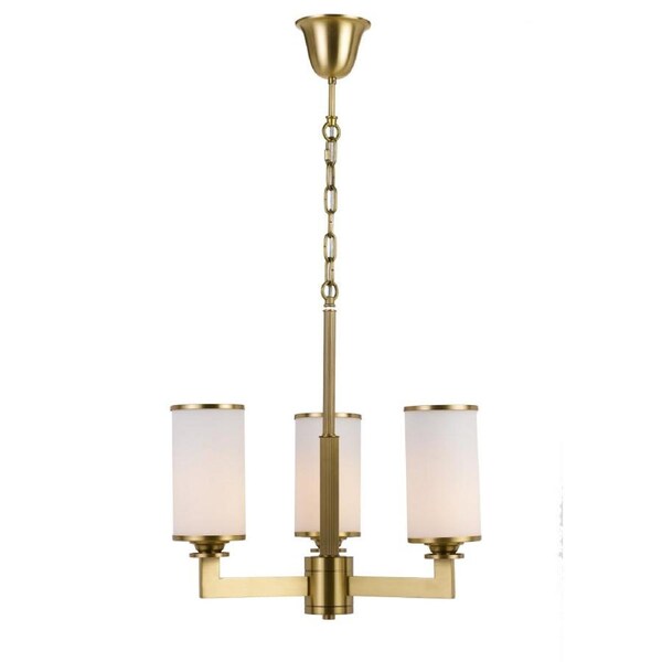 Ahern Modern Pendant Hanging Lamp Light Solid Brass Glass Brass Opal Brushed