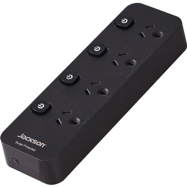 JACKSON 4 Outlet Switched Powerboard Surge Protected Jackson