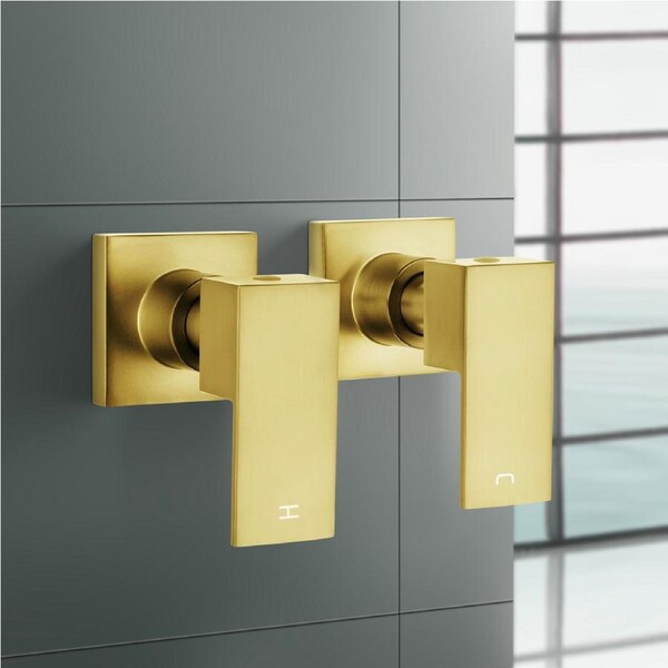 ACA Bathroom Wall Shower Taps Brass Tapware Bath Basin Tap Brushed Gold