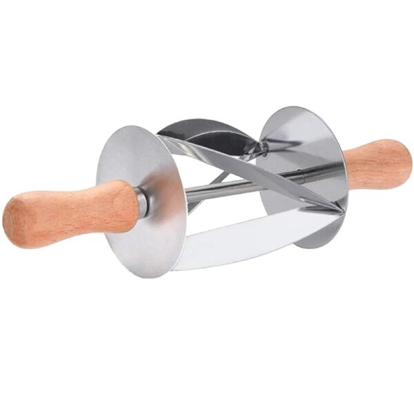 Roller Stainless Steel Croissant Cutter for Baking Pastry Cutting Easy Cleaning