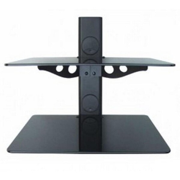 OMB06163 Glass Fixed Wall Mount with 2 Glass Shelves & Support up to 15kg