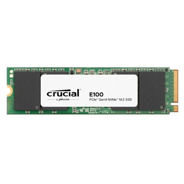 Crucial E100 480GB Gen4 NVMe SSD 4700/2500 MB/s R/W 60TBW 350K/460K IOPS 1.5M hrs MTTF M.2 2280 PCIe4 3yrs <500GB ~Crucial P3