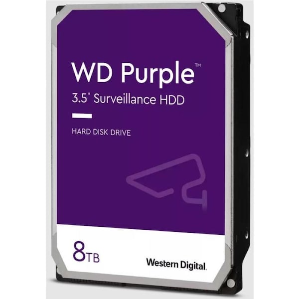 Western Digital WD Purple 8TB 3.5' Surveillance HDD 256MB Cache SATA 3-Year Limited Warranty