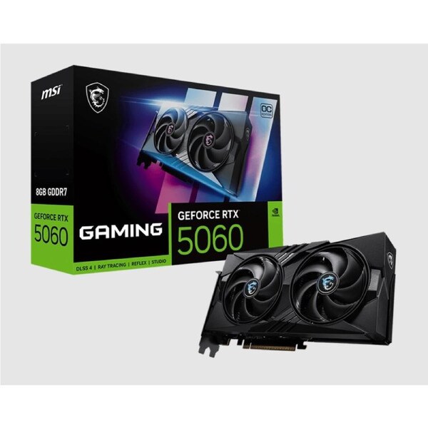 MSI nVidia GeForce RTX 5060 8G GAMING OC, PCI Express Gen 5 x16, Boost: 2625 MHz, CUDA 3840 Units, 8GB GDDR7, . HDMI x 1