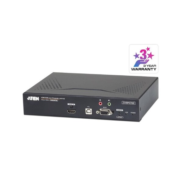 Aten 4K HDMI Single Display KVM over IP Transmitter with Power over Ethernet