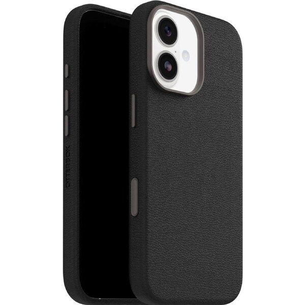 OtterBox Symmetry Cactus Leather MagSafe Apple iPhone 17 (6.3') Case Noir Ash (Black) - (77-99013), DROP+ 3X Military Standard, 7 Years Warranty