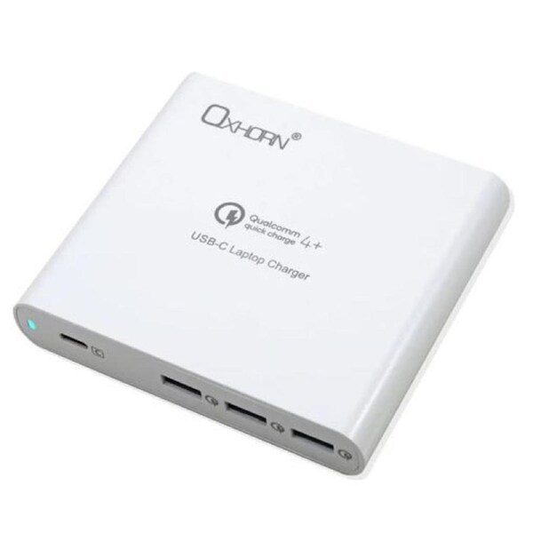 Oxhorn Multi-Functional USB Type C 87W Laptop Notebook Tablet Quick Charge 4 Port 1xUSB-C 3xUSB-A Power Adapter USB-C cable