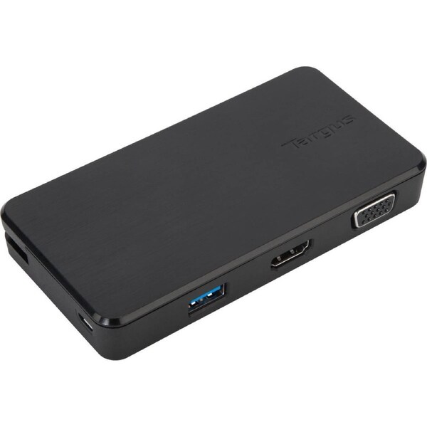 Targus USB 3.0 & USB-C Dual Travel Dock Connects 2 monitors, 1x HDMI 1x VGA