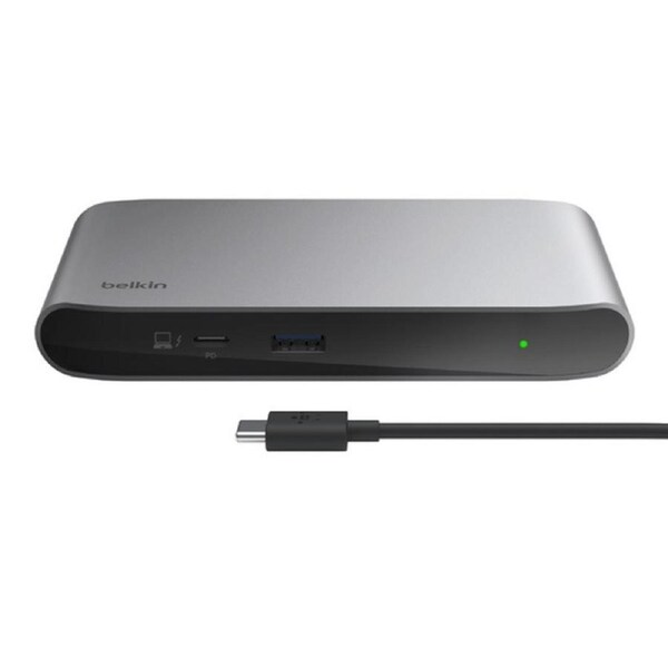 Belkin Connect Thunderbolt 4, 5-in-1 Core Hub + 150W PSU - Space Grey (INC013AUSGY), 96W PD, 40 Gbps, 4x Thunderbolt, 1x USB-A (3.2 Gen 2), 2 Years