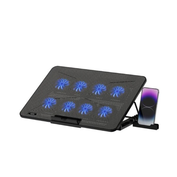 Rapoo Laptop Cooling Pad CF300, 8 High-Efficiency Cooling Fans , 7 Adjustable Angles, Multi-Functional & Versatile
